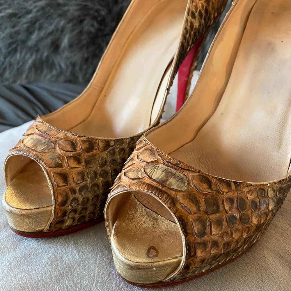 Christian Louboutin Python Platform Pumps - image 4